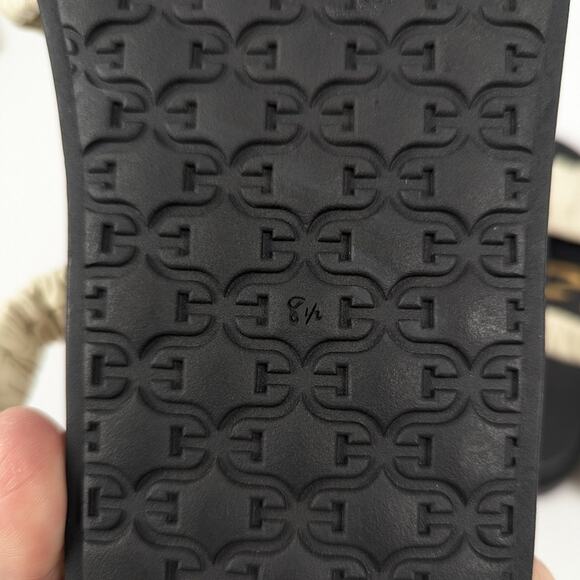 Sam Edelman Cream Velma Ruched Banded Ankle Strap Sandals Size 8.5 - Picture 10 of 10